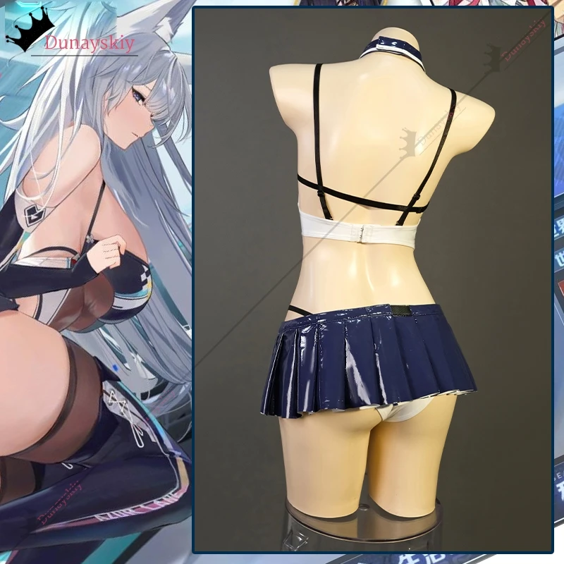 Game Azur Lane Shinano Racing Cosplay Costume Tight Silky Smooth Backless Jumpsuit Halloween Disguise for Women Body Suits