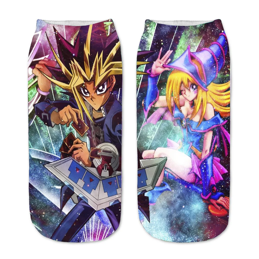 Men Women Socks Anime Yu-Gi-Oh! 3D Printed Sadaharu Cartoon Straight Socks  Short Sock teenager Kawaii Party Ankle cute Sock