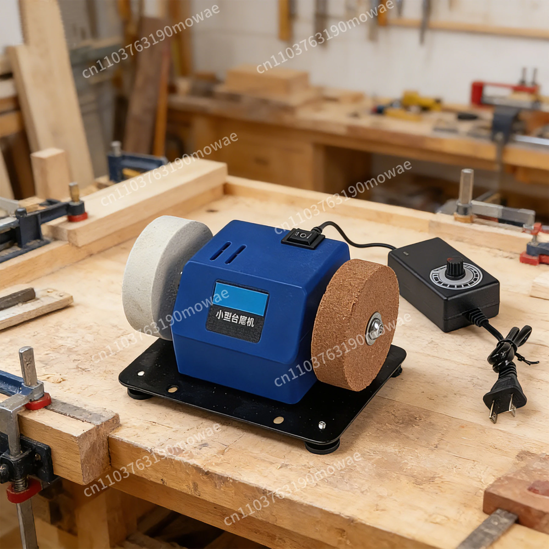 electric table grinder, adjustable speed wheel 75mm switchable sharpening 30W desktop home workbench