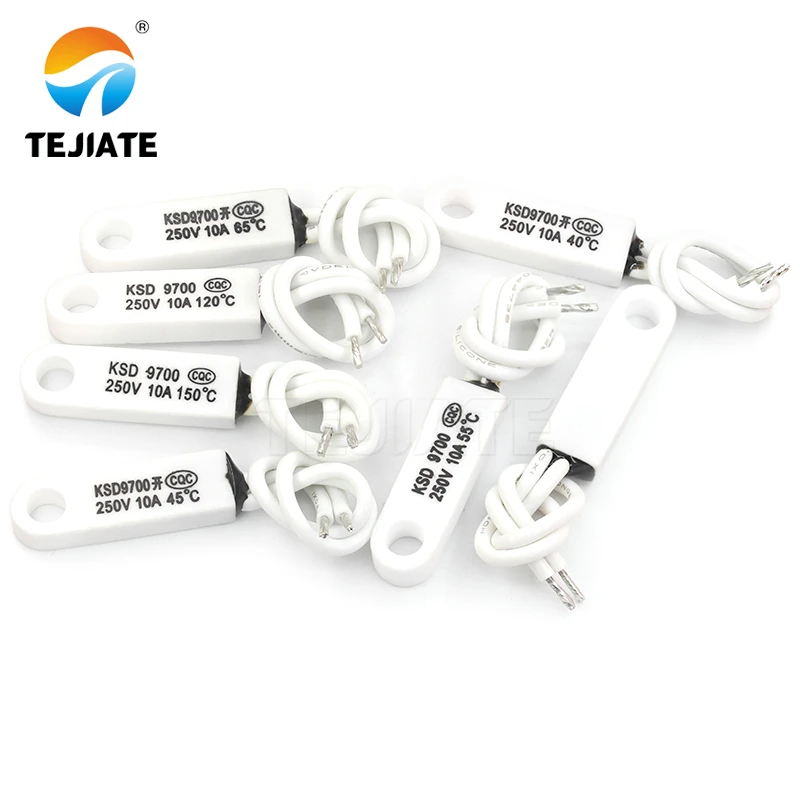 KSD9700 Ceramiczny przełącznik kontroli temperatury z otworem 40/50 stopni ~ 150 stopni normalnie otwarty normalnie zamknięty 5A/10A 250V