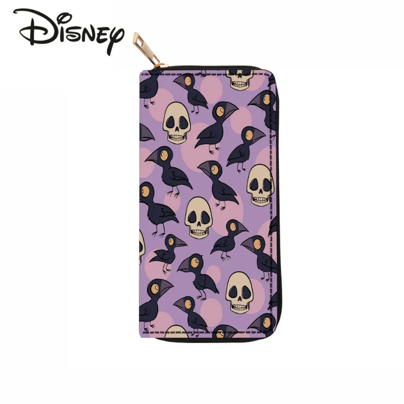 Disney Halloween Skull Fashion Women's Wallet High Quality Multifunctional Storage Card Bag Cartoon Long Men's Zero Wallet