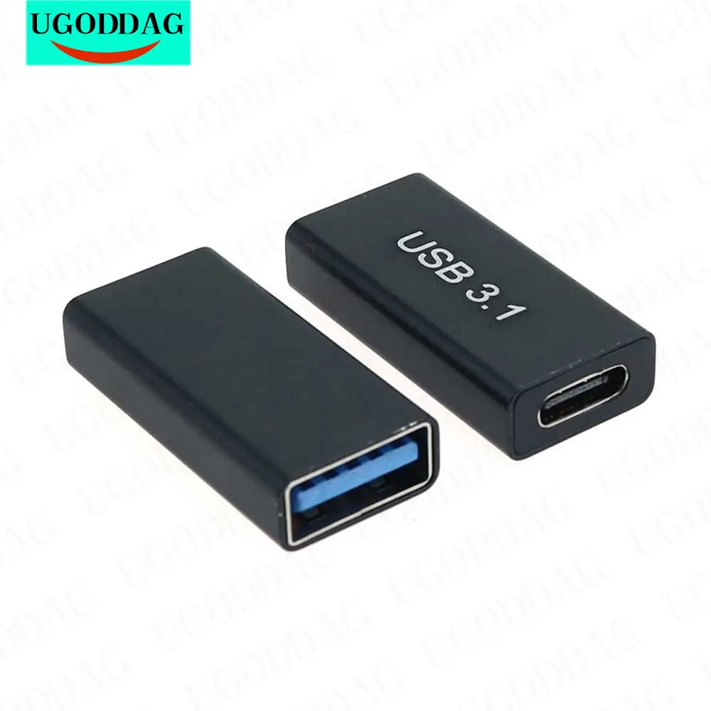 1/2 قطعة USB 3.0 مقرنة أنثى إلى USB نوع C أنثى محول سوبر السرعة USB3.0 نوع-C موسع اتصال محول