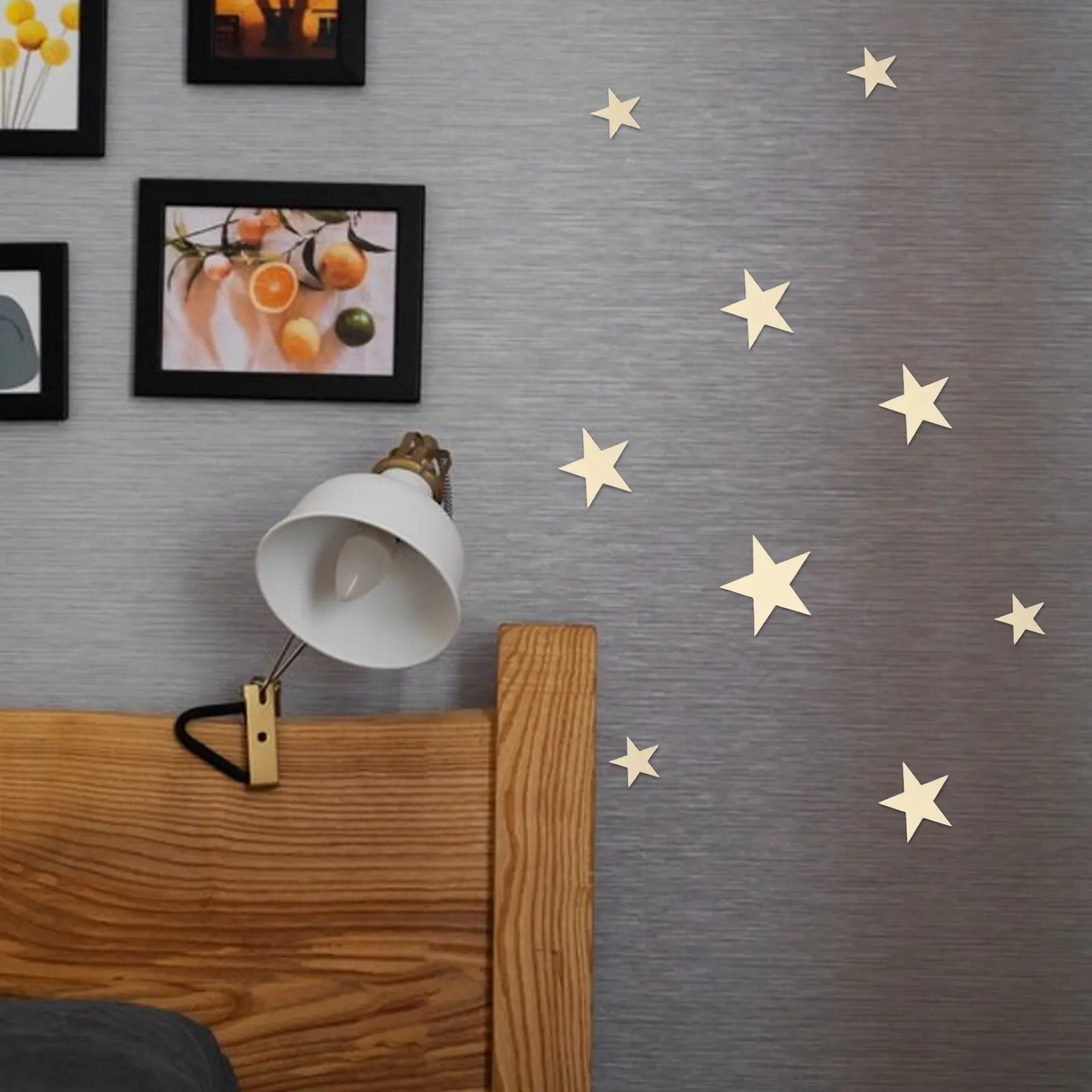 40Pcs Mirror Sticker Star Shape Wall Stickers Easy to Clean Shiny Finish Decorative Accents for Walls in Bedroom Bathroom Living