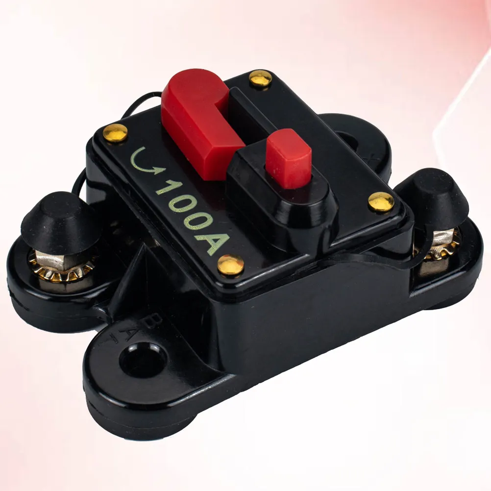 12V-24V Car Circuit Breaker Self-recovery Fuse Inverter Stereo Amplifier Refit Power Supply 100A High Temperature
