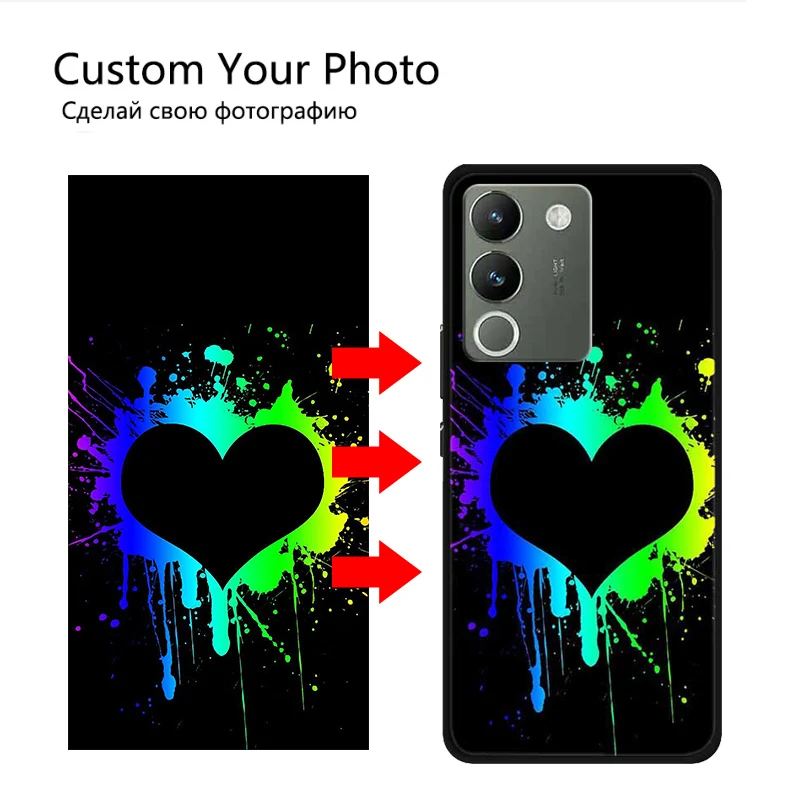 Customized Cases For Vivo Y200 Y27S 4G Y36 IQOO Z8 5G Y22 Y76 Soft Case Silicone Design DIY Photo Text Picture Matte TPU Cover