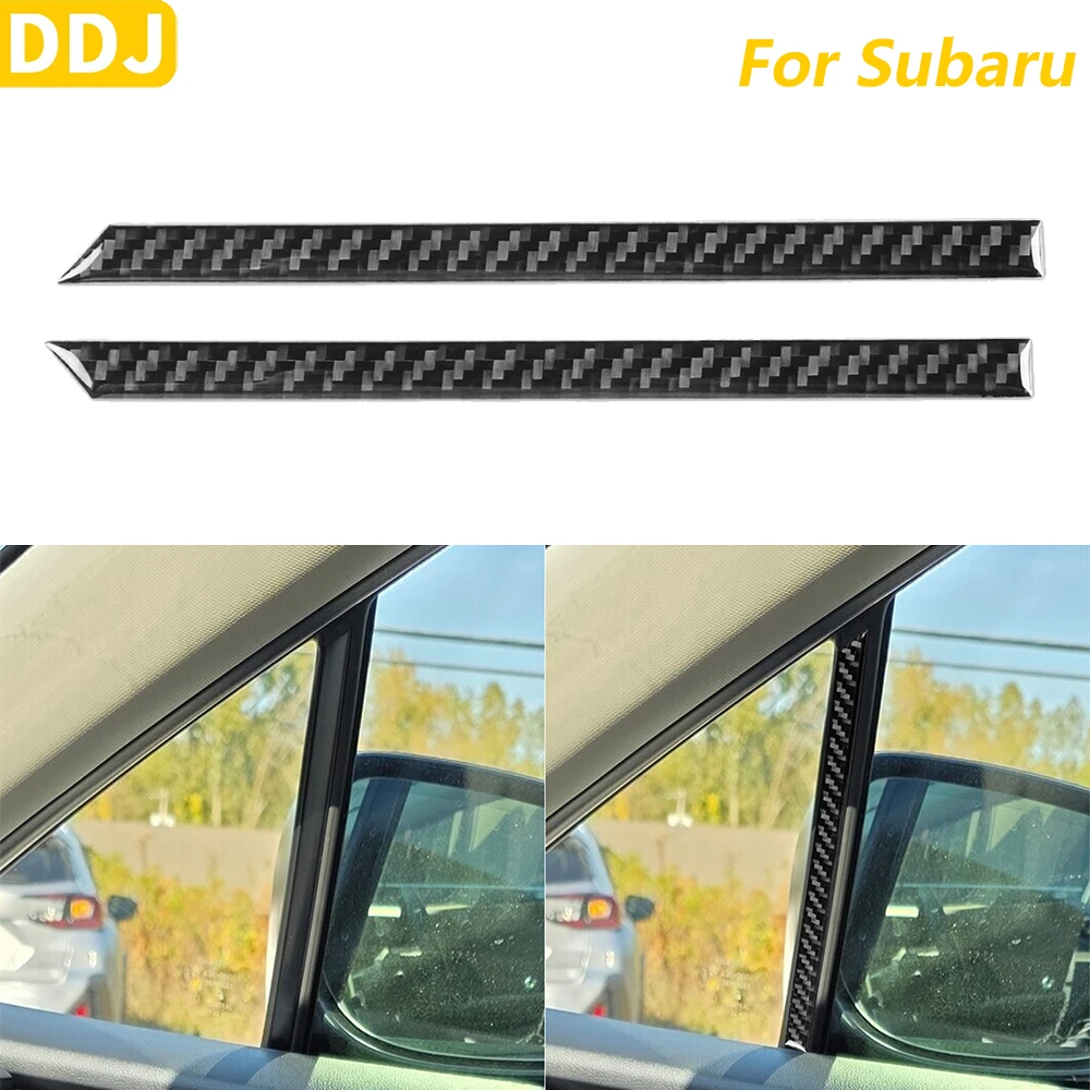 

Мягкая накладка на внутреннюю дверную стойку из углеродного волокна для Subaru Impreza Crosstrek 2024-2026, аксессуар для интерьера, наклейка