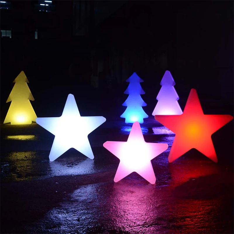 Large outdoor Christmas decorations/used commercial Christmas decorations used rooftop rechargeable led star lighting