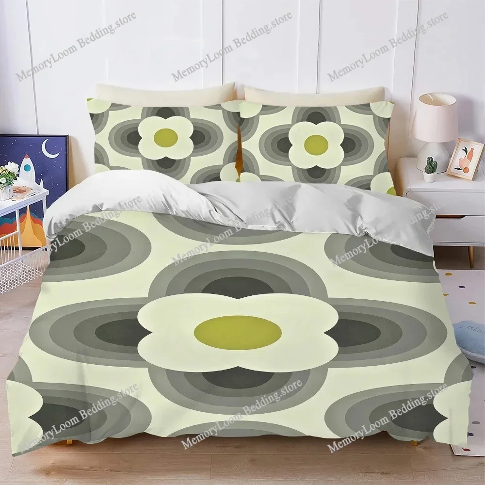 

Эстетичный комплект постельного белья O-Orla Kiely Flower Stem: мягкий хлопковый комплект для кровати, всесезонный, для студенческого общежития, домашний текстиль 74