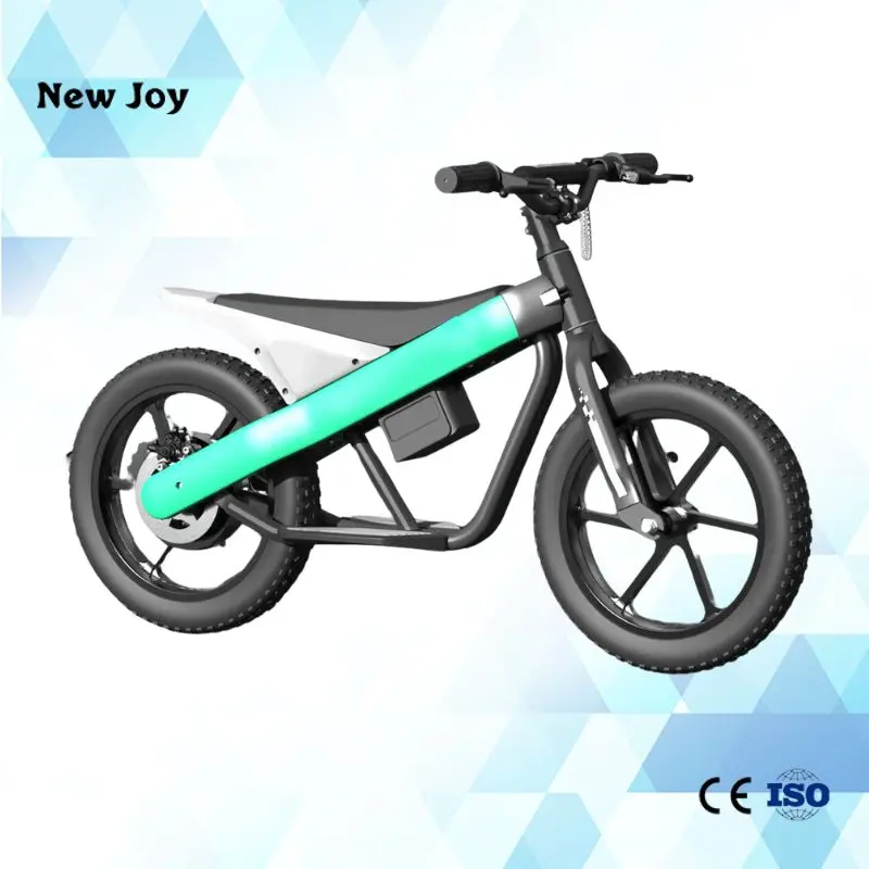 2024 Hot sales DETRITUS Lithium Battery 200W 21V 16 inch Children No Pedal Bicycle  Electric Powered Kids Baby mini Balance Bike