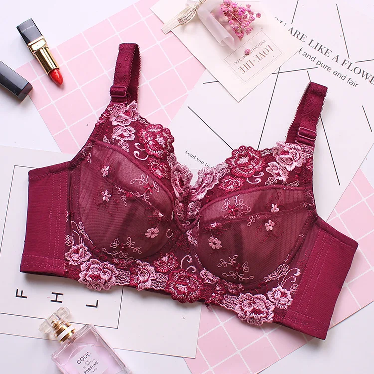 Women Push Up Plus Size B C D E F G H Cup Bra Brassiere Underwear Bust 34 36 38 40 42 44 46 48 Large Cup Bras