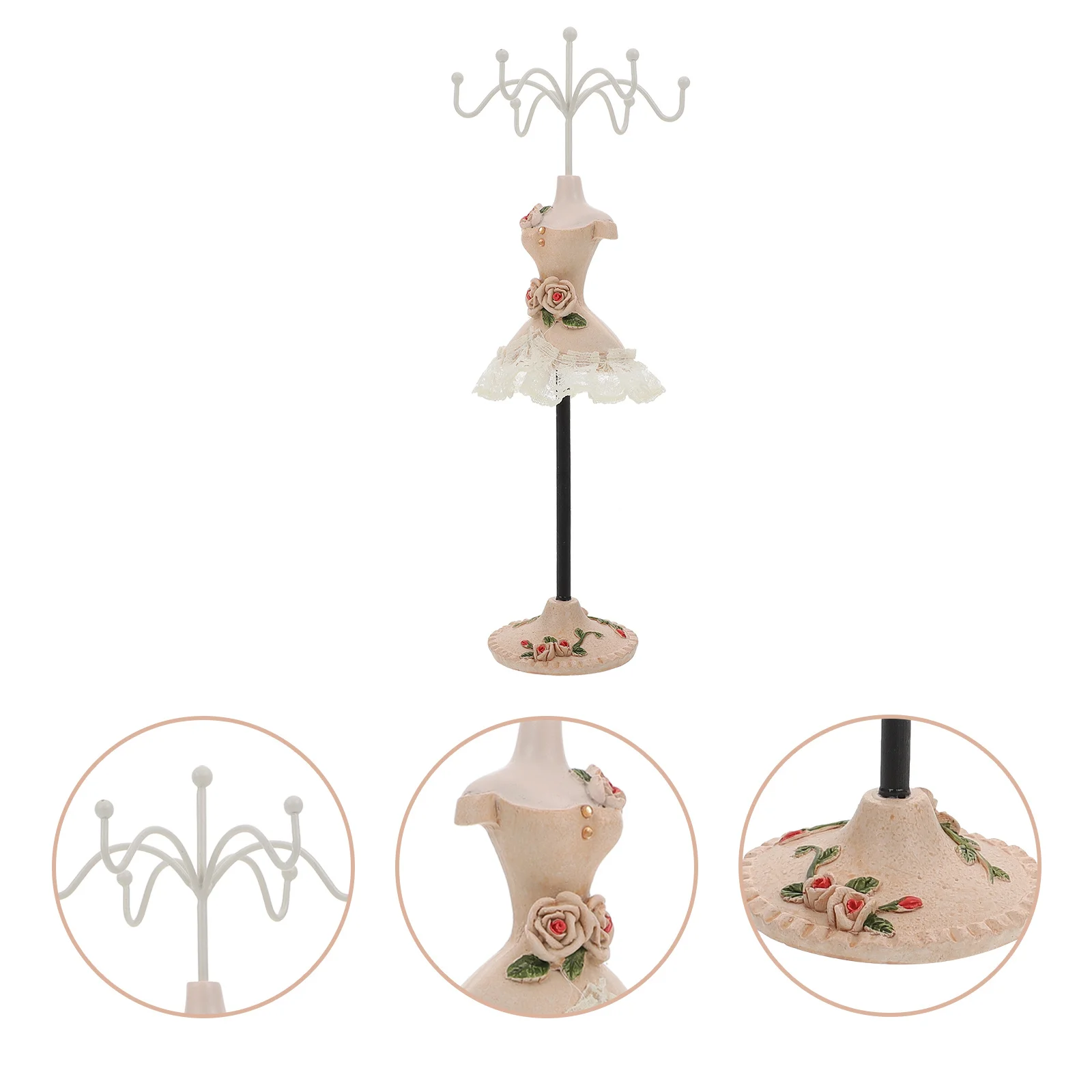

Household Necklace Rack Delicate Jewelry Organizer Desktop Stand for Displaying Necklaces Earrings Model Necklace Rack