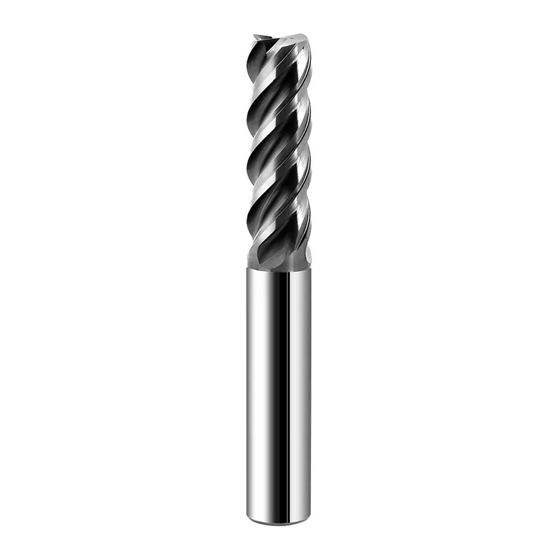HRC55 4 Flutes Carbide End Mill for CNC Metal Machining, Carbide Tungsten Steel Cutting Tool, Stainless Steel Router Bits Tools