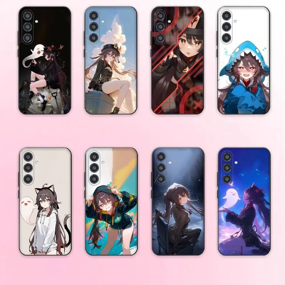 

Hot Game Genshin Hu Tao Phone Case For Samsung Galaxy A73,A72,A71,A70,A53,A52,A51,Others Soft Black Cover