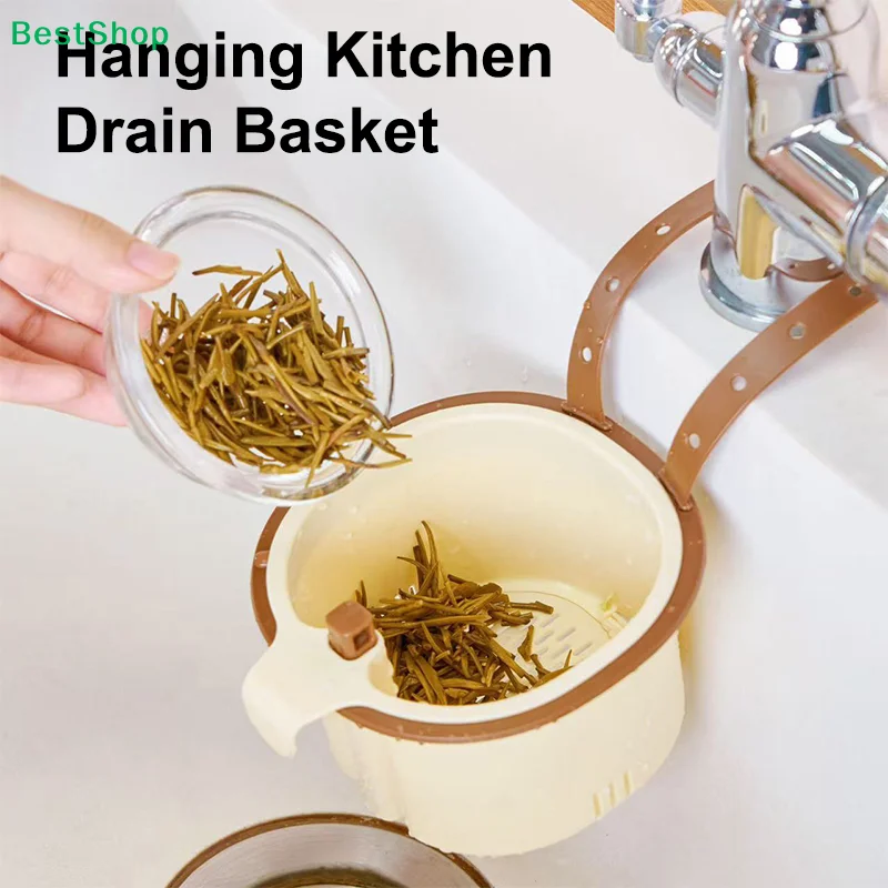 ♥Hanging Kitchen Sink Drain Basket for Home Use - Separates Food Residues, Tea Leaves and Kitchen Waste