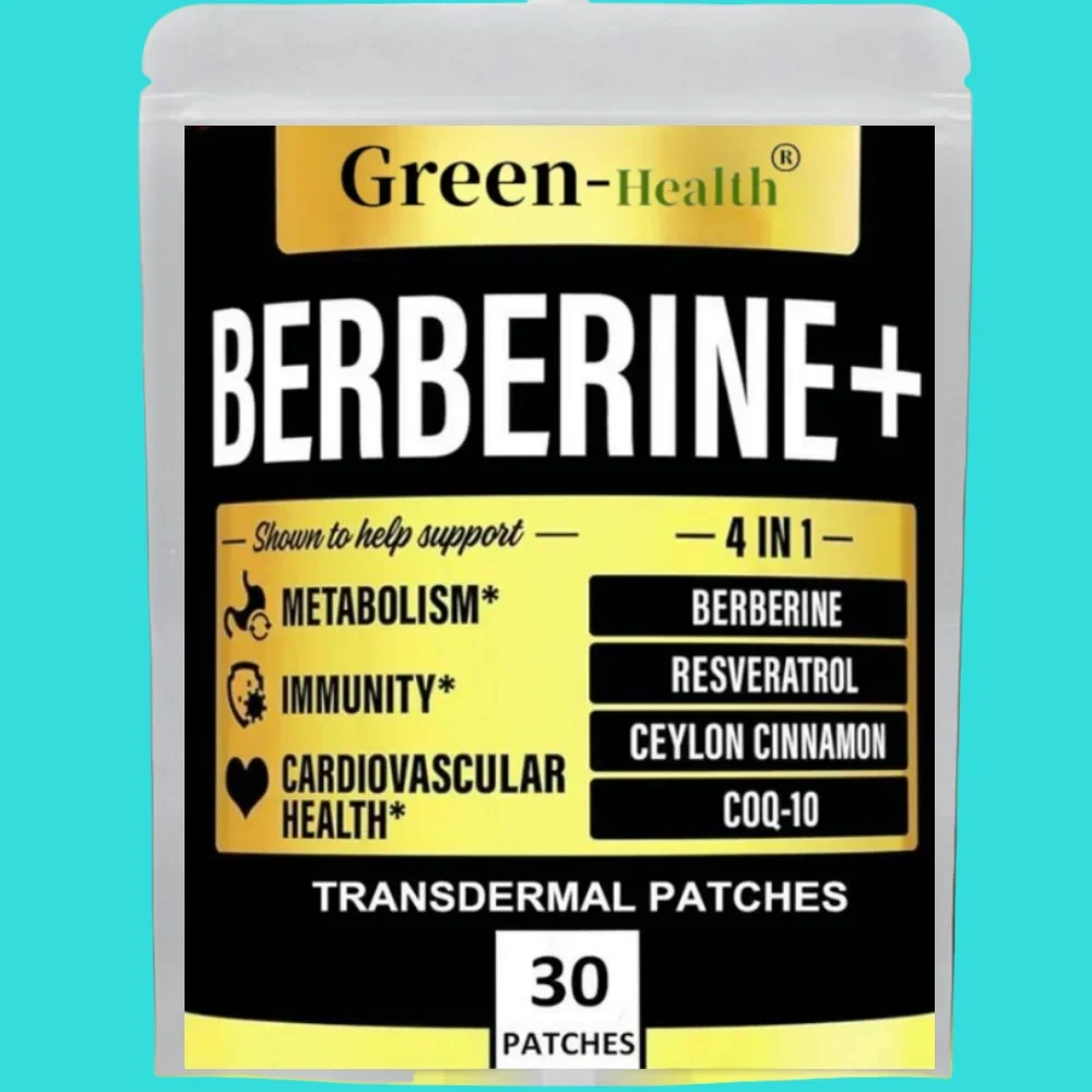 Berberine Transdermal Patches 30 Count for One Month Supply - Supports Immune System & Cardiovascular Health Heart Health Supple