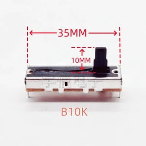 Trượt chiết áp fader cho mono, máy trộn B10K, chiều dài trục 10 mm, 3 chân, 35mm, 5pcs 10 Fader trượt bán hàng chính - №10