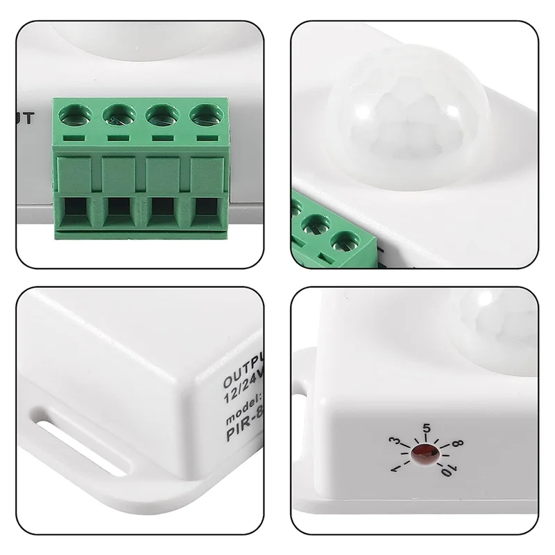 

AS94-DC 12V/24V 8A Motion Sensor Switch LED Light Strip Automatic,PIR Sensor LED Motion Sensor Switch