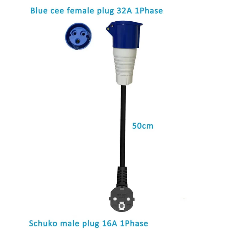 Smart Wifi APP 3 Phase 22Kw Cars Charger  3.5Kw 7Kw 22kw Portable Ev Charger with CEE to Schuko 3.5kw Adapter Cable
