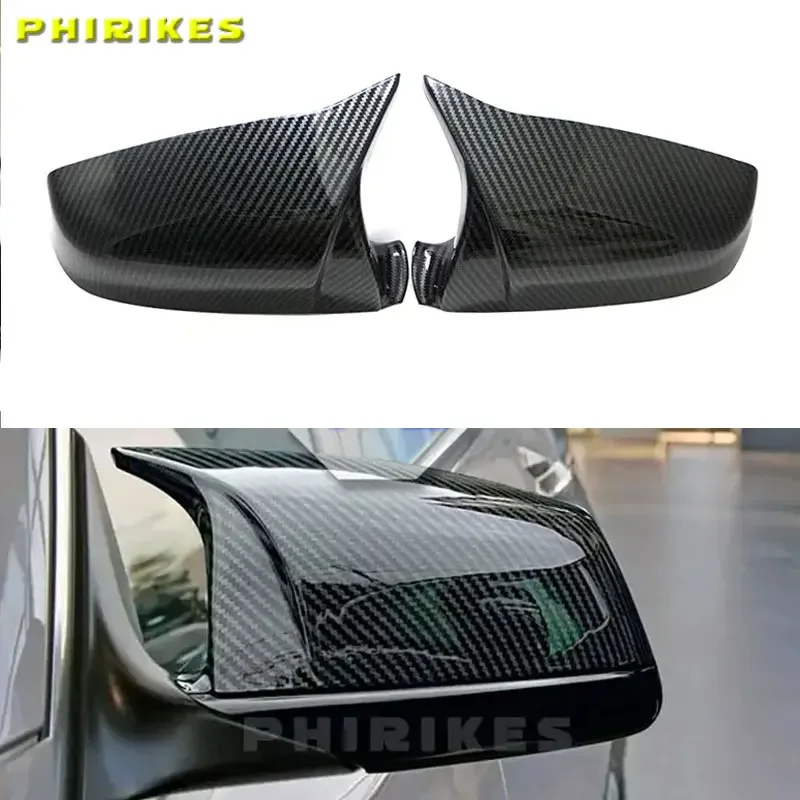 

Carbon Fiber Pattern Black Side Wing Rearview Mirror Cover Cap for BMW 5 6 7 Series E60 E61 E63 E64 F06 F07 F10 F11 F13 F01-F04