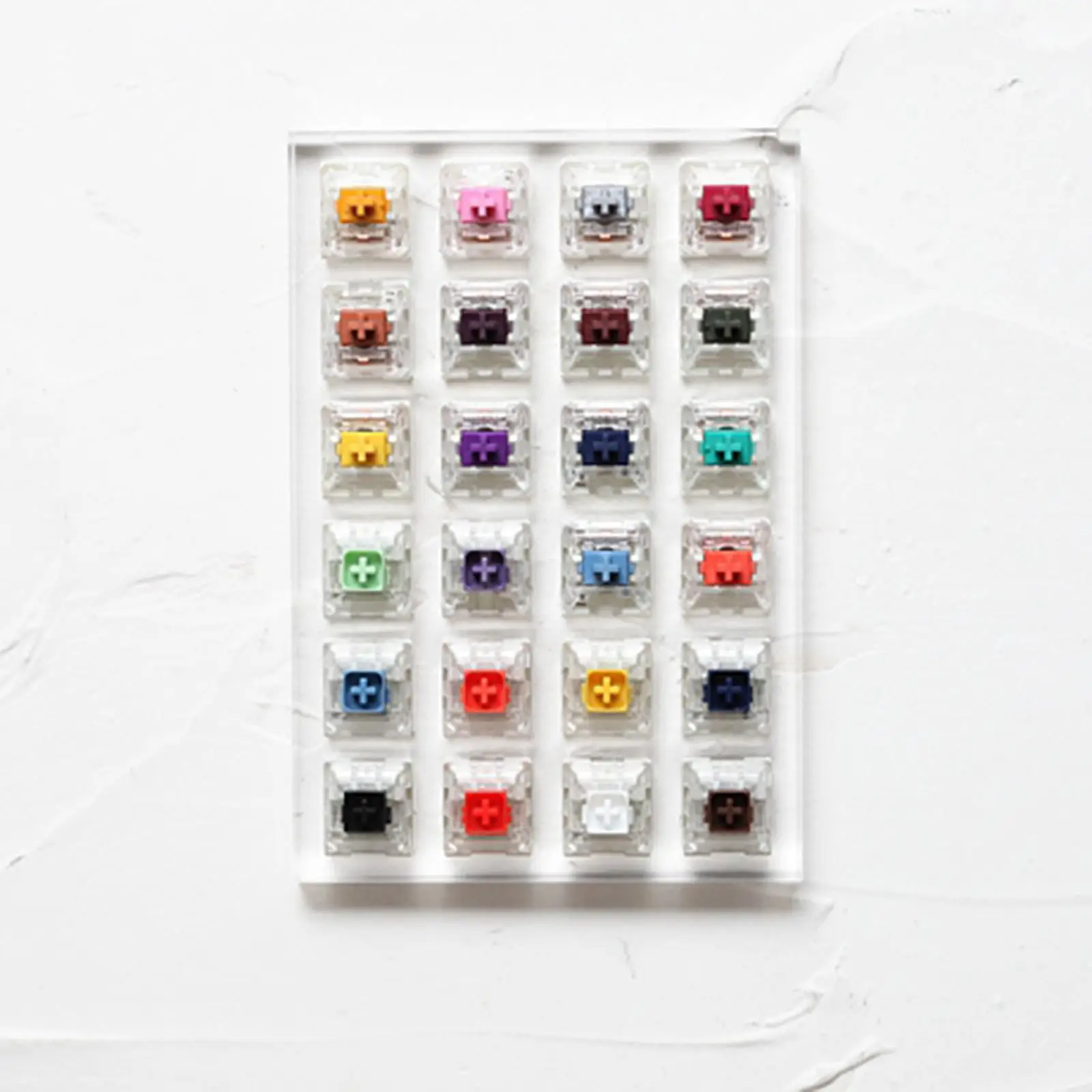 Acrylic Pro 24-Key Clear Switches Tester Switch Sampler With Acrylic Base for Mechanical Keyboard
