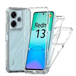 Transparent Cell Phone Case 3 in 1 For Xiaomi Redmi 13 4G /Note12pro 4G / Redmi 10C Drop-Proof Shock-Proof Effective Protection