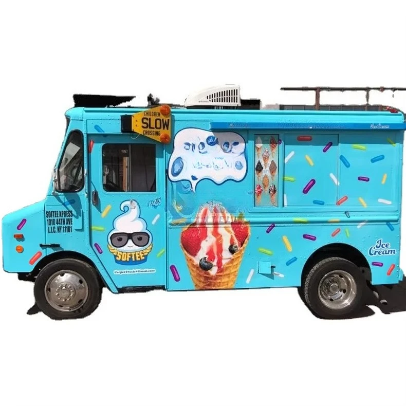 Customized Mobile Restaurant Trailer Triple Axle Large Food Trailer Complete Catering Kitchen With Service Windows