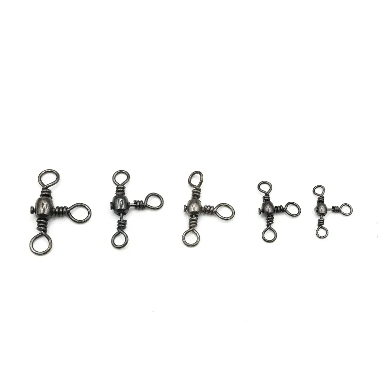 Bottle-shaped three-claw rotary joint, figure-eight ring connector, fishing accessories 80 pcs
