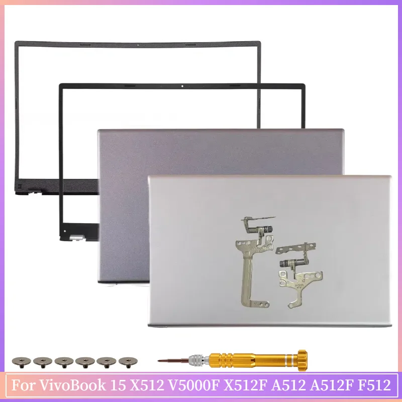 

New For ASUS VivoBook 15 X512 V5000F X512F A512 A512F F512 Notebook LCD Back Cover Front Frame Hinges Laptop Accessories