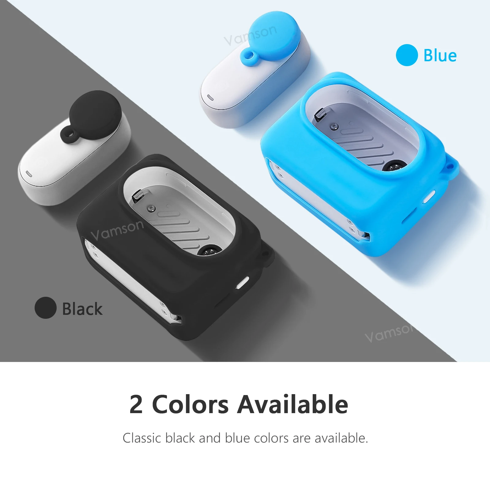 Vamson-Étui en silicone souple pour caméra d'action Insta360 GO 3, protecteur d'objectif, housse de protection complète, accessoires