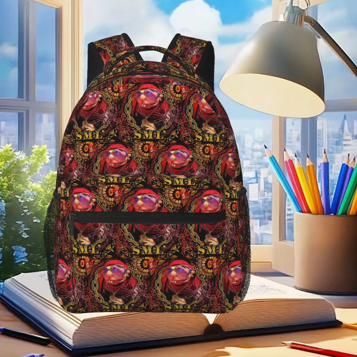 Sml Jeffy Rapper V3 Backpack Student Boys Girls BookBag Kids School Bag Computer Shoulder Bags for Men Women
