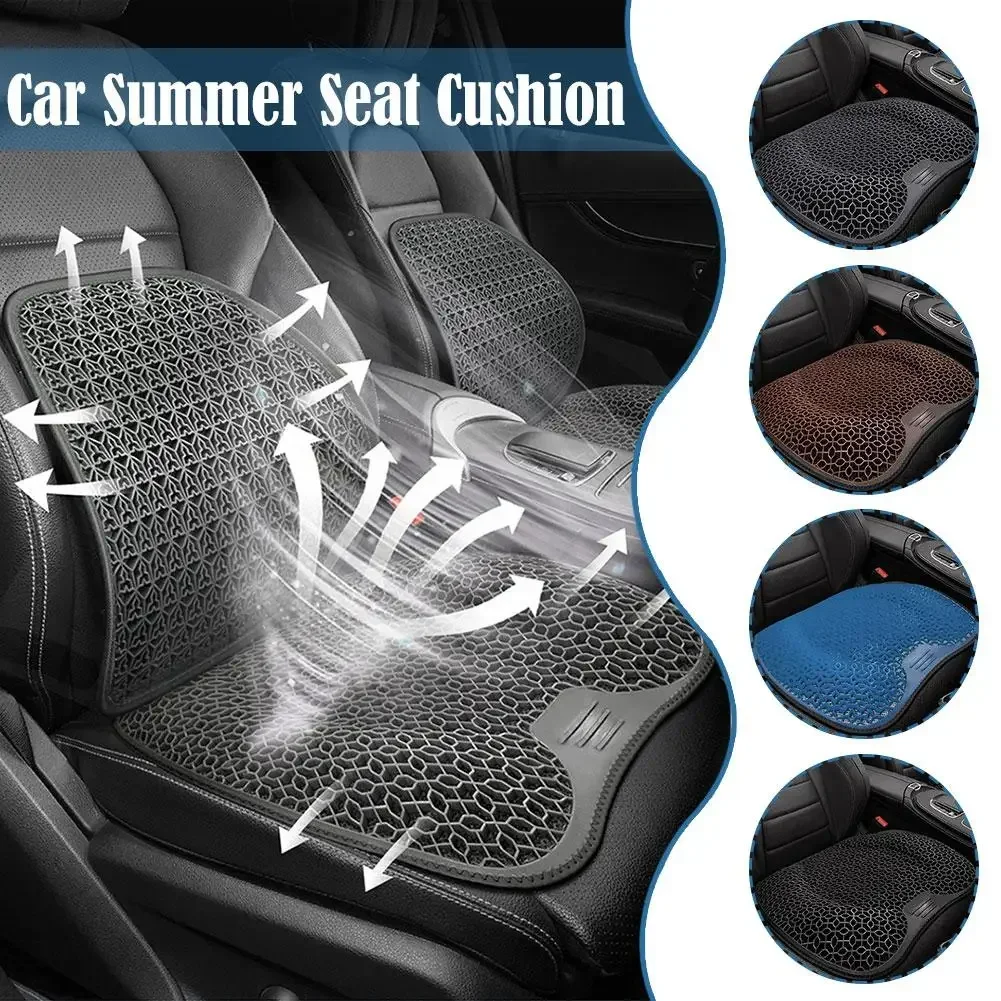 1pc Gel-Infused Car Seat Cushion - Portable & Breathable Comfort for Long Drives, Essential for Commuting and Road Trips