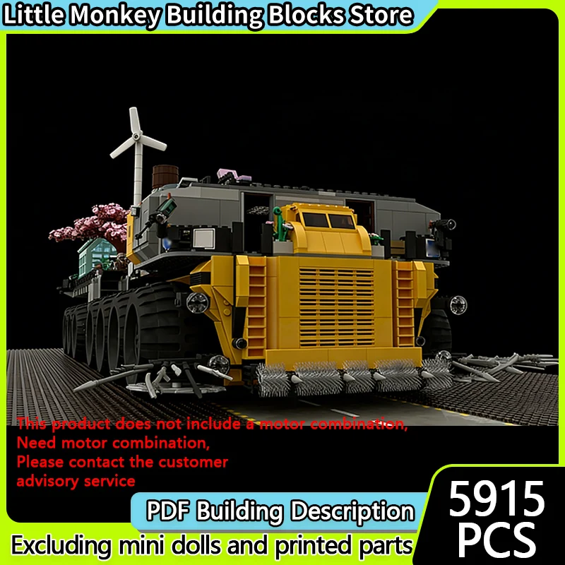 

City Car Model MOC Building Bricks Retrofit Of Vintage Battle Vehicles Modular Technology Children Holiday Gifts Assemble Toys