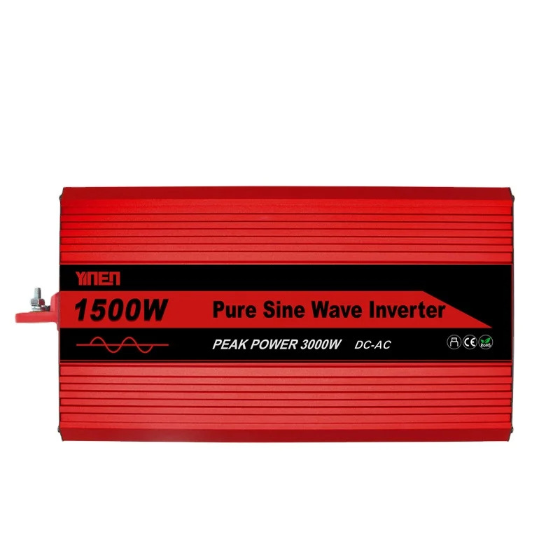 

Cheap Wholesale Price 1500W Solar Power Inverter Car Inverter DC To AC Pure Sine Wave High Frequency For 12v24v48v
