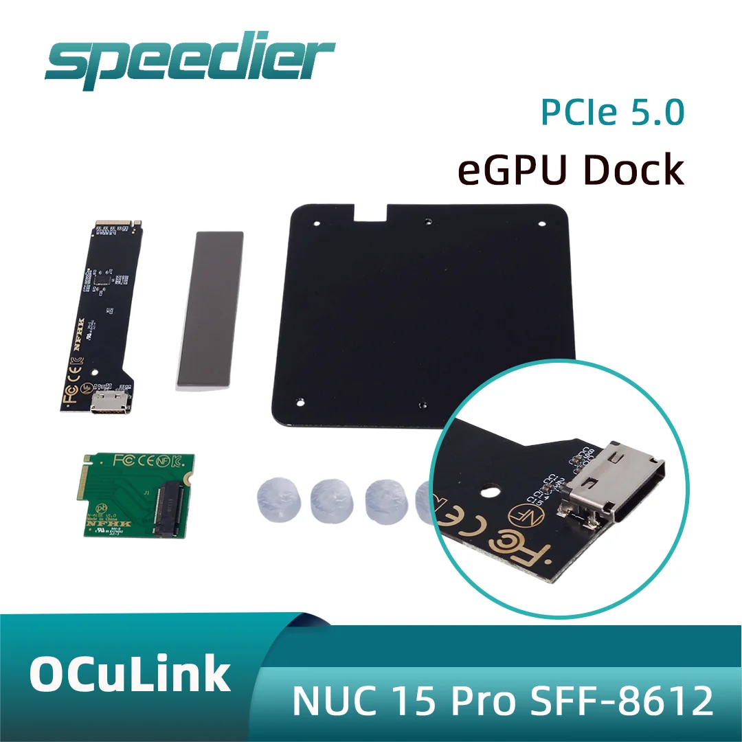 ASUS NUC 15 Pro Thin Modification Kit / Black /white / PCIe Gen5 SFF8612 Oculink External GPU Dock Converter Mini PC