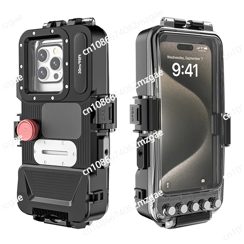 Professional Diving Phone Case 60m Waterproof Full Seal Housing for Snorkeling Swimming Underwater Photography
