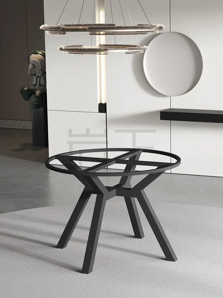 Light luxury rock slab round table foot bracket marble table foot Nordic dining bracket custom metal support leg