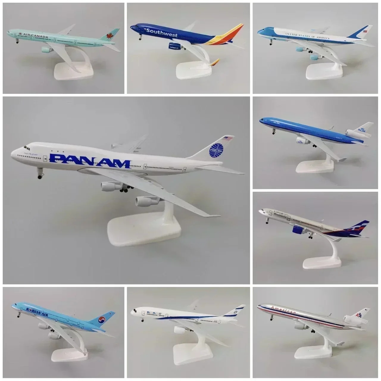 20cm liga de metal eua air pan americano world airways pan am boeing 747 b747 diecast avião modelo avião sudoeste klm aeronaves