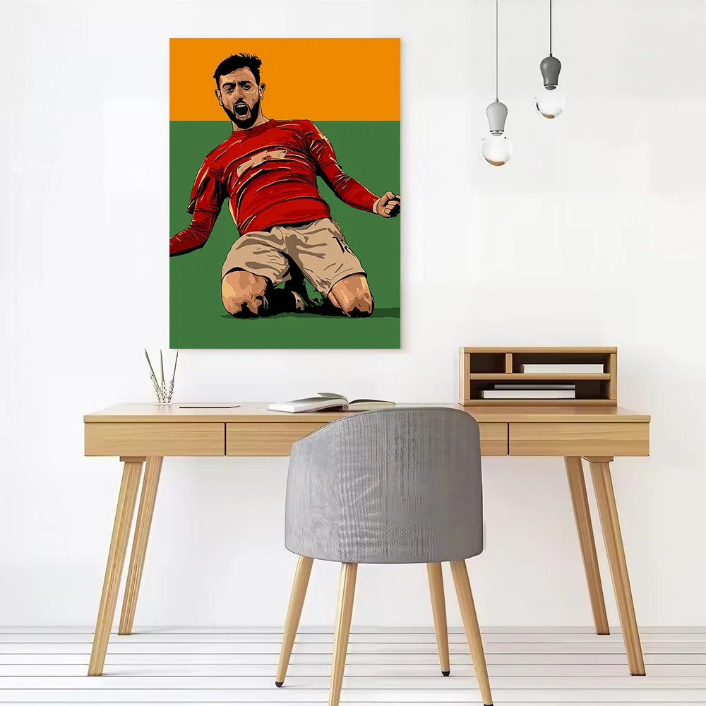Bruno Fernandes Celebration Art Canvas Poster Customizable Pictures Wall Art Canvas Painting for Decoration Living Room Home