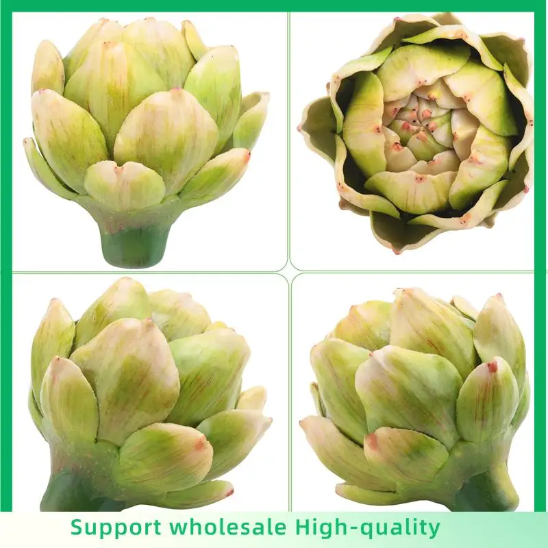 

ABSF Green Artificial Artichokes Fruits - Fruits And Realistic Vegetables For Kitchen Bowl And Vase Filler Decorations Durable 6