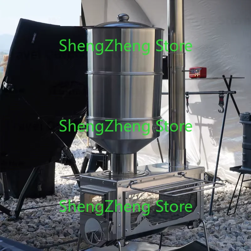 

For Winnerwell large stove Particle Burner Outdoor 304 Stainless Steel Granular Fuel Bunker Camping Equipment 10kg Capacity