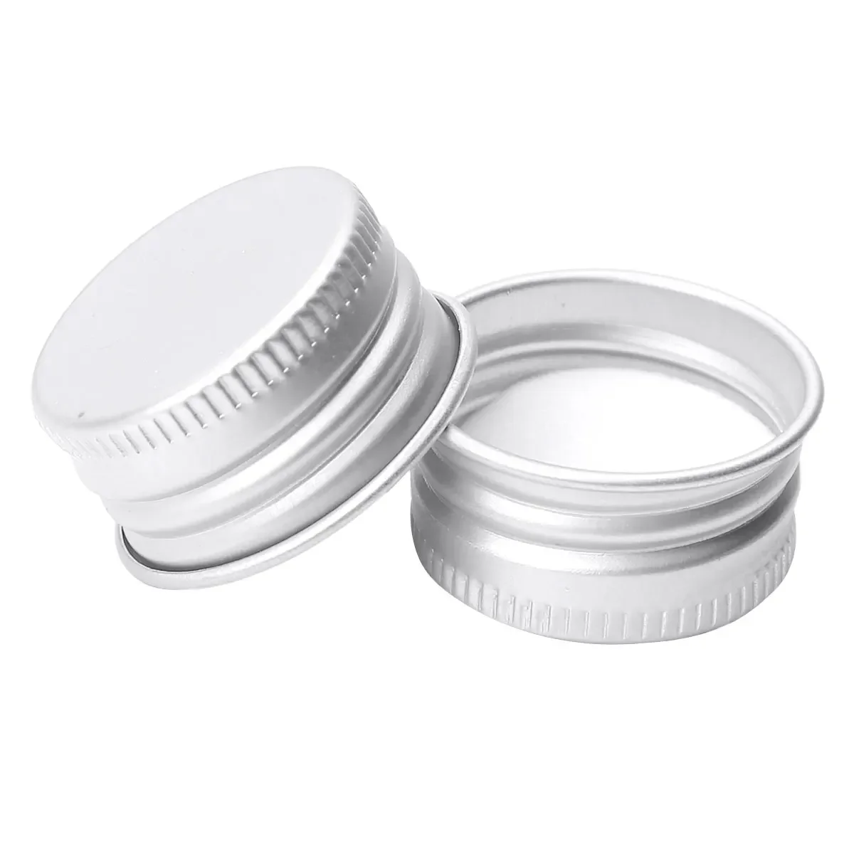 50Pcs Premium Aluminum Threaded Bottle Caps 24R 28R Replacement Screw Lids Fit Mason Jar Borosilicate Glass Storage Bottle