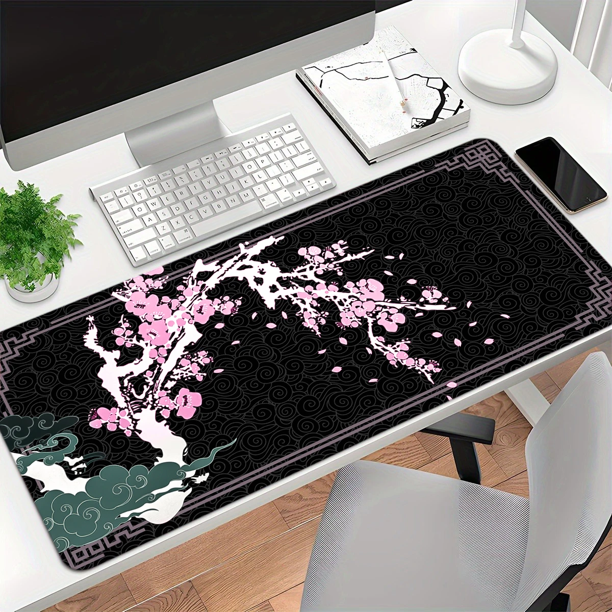 Japanese Cherry Blossom Mouse Pad Gaming XL Home New Sakura Mousepads XXL 90x40 Non-Slip Office Keyboard Carpet Laptop Mice Pads