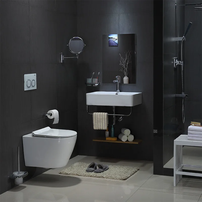 European Sanitary Ware Ceramic Public Wc Sets Bathroom Wall Hung Bidet Toilet Ceramic Wall Mounted Bidet Toilet Set