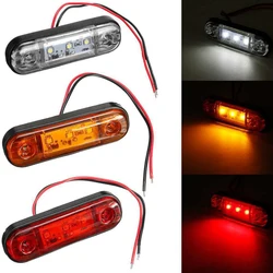 1Pcs LED Clearance Side Marker Lights Efficient 12V 24V 3LED Waterproof Truck Van Side Light White Enhanced Bulbs