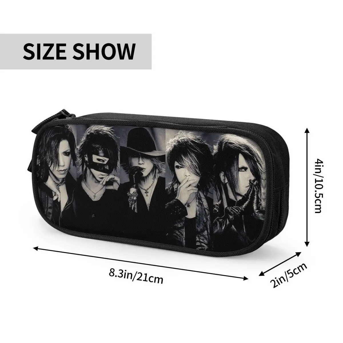 اليابان روك ذا غازيت الفرقة مقلمة للطلاب صندوق القلم حقيبة أقلام رصاص تخزين كبير قلم رصاص الحقيبة تخزين لوازم مكتبية