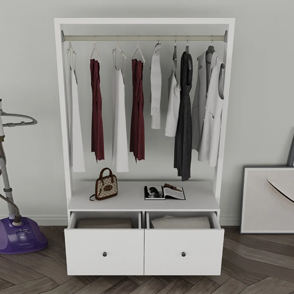 Hanging hanger floor-to-ceiling bedroom removable coat rack simple clothes rack living room indoor drying rack storage wardrobe