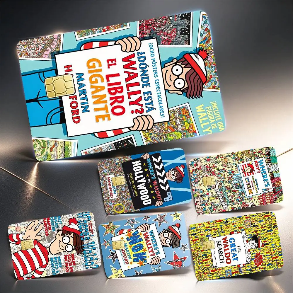 Game Wheres W-WallyS W-Waldo  Credit Card HD Stickers Game Card Decal Small Chip Waterproof Sticker Gift