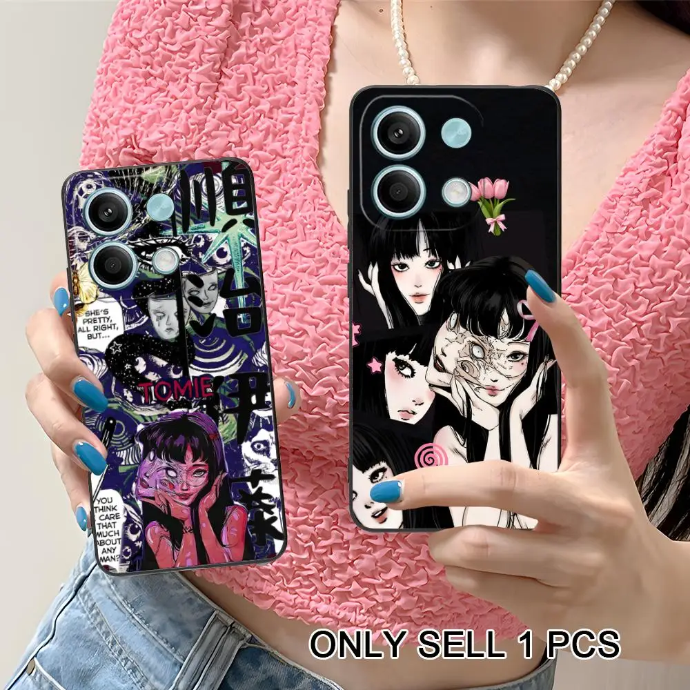 

Manga Tomie Junji Phone Case for Xiaomi Redmi Note 15 14 13 12 11 S Pro Plus 4G 5G Soft TPU Shockproof Cover