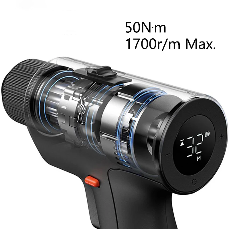 2025 New Mijia Brushless Electric Drill Screwdriver 2nd Generation Multi-functional Smart Home Power Tool 1700r/m 50N.m