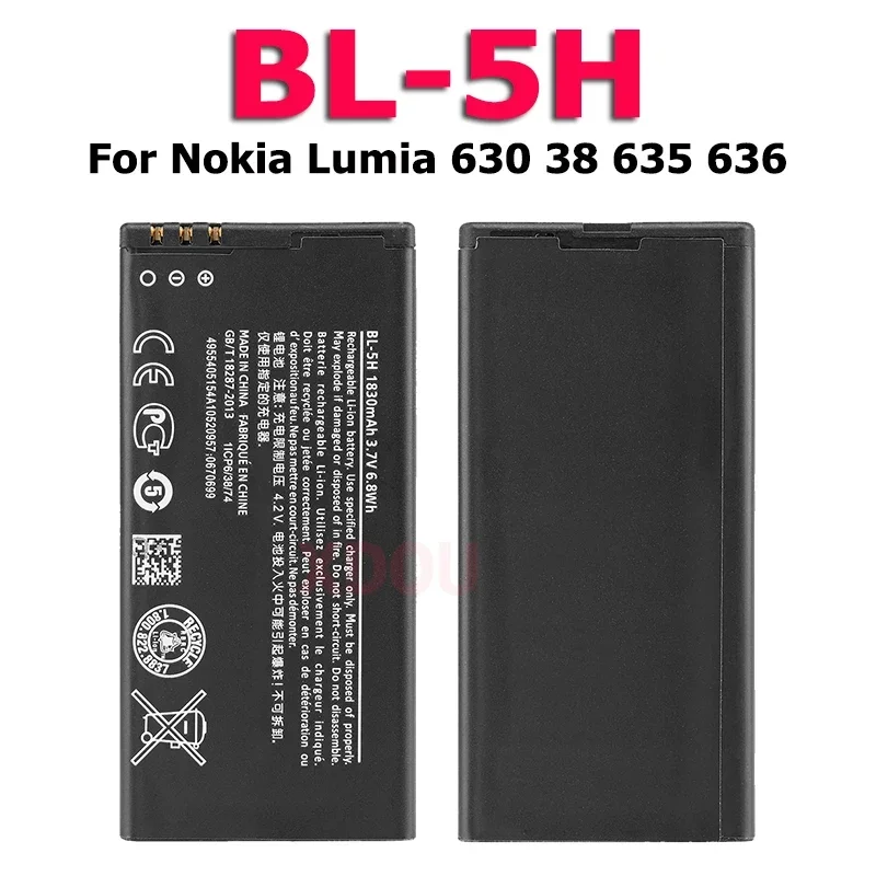 High Quality BL-5H BL5H Li-ion Replace Phone Battery For Nokia Lumia 630 635 636 638 RM-977 RM-978 RM 977 978